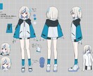 キャラクターデザイン三面図の作成をいたします キャラクターデザイン画の作成プランです。 イメージ2