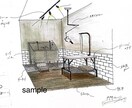 手描きで空間のイメージスケッチ制作いたします 住宅から店舗まで対応可能です！ イメージ7