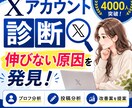 Xアカウント診断｜伸びない原因を見つけます 伸びない原因を読者目線で徹底分析します イメージ1