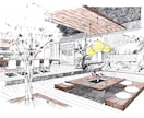 イメージスケッチを制作致します 手描きで建築、インテリア、イベントパースを描きます。 イメージ3
