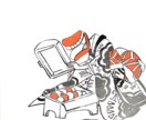 筆絵イラストを描きます 筆絵ならではの良さを見つけよう イメージ7