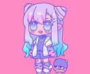 SHOWROOMのアバターやグッズ絵お描きします 用途に沿ったキラキラかわいいミニキャライラストをお描きします イメージ3