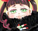 レトロかわいい人物イラスト描きます アナログ風のタッチで昭和っぽくエモいアイコンはいかがですか イメージ10