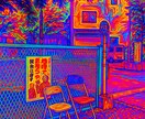 サイケデリックでガツンと目を引く絵を描きます サイケデリックでケミカルな世界観にポップな人物イラスト イメージ9