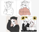 シンプル︎✦︎おしゃれな線画風イラスト描きます オプション3点無料︎✦︎カスタム自由自在 イメージ6