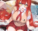 かわいい1枚絵やアイコン描かせていただきます かわいくてはっきりした色使いのイラスト作成します イメージ1