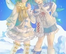 商用込み！アイコンから一枚絵イラストまで描きます 華やかな色と美しいお顔でキャラをアピールします イメージ4