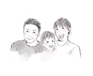 シンプル優しいペア似顔絵を描きます ウェディング・カップル・家族一緒の笑顔を残しませんか イメージ5