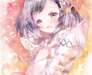 癒されるデジタル水彩画作成いたします 癒されるふんわりした可愛いの女の子描きます☆商用利用込み イメージ4