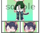ミニキャラ全身立ち絵５パターンセット描きます 活動の貴方のためのキャラをお作りいたします♪ イメージ3
