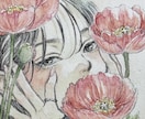 アナログで人物イラストを水彩で描きます 手描きのぬくもり、そのまま届けます。 イメージ4