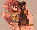 手のりサイズのペット似顔絵を作成します 大切なペットの思い出に！アイコンやプレゼントにピッタリ◎ イメージ4