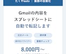 Gmailの内容をシートへ自動で転記します 注文・問い合わせメールの転記作業をゼロに イメージ1
