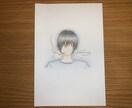 エモい絵を描きます 顔のない女の子、男の子シンプルで可愛らしい絵を描きます。 イメージ1