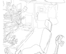 生活感◯手描き風シンプル線画で背景家具描きます 商用利用OK！SNS用素材やパンフレットなどにも イメージ3