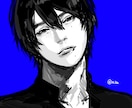 映える男性モノクロイラスト描きます ★安価で“映え”を狙えるモノクロイラストを描きます★ イメージ1