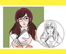 ビジネスで使えるシンプル似顔絵アイコンを作成します ほどよく似ている似顔絵でSNS、ブログ、名刺の印象度アップ！ イメージ9