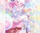 キラキラな1枚絵制作致します 瞳が印象的な1枚絵、お任せ下さい！ イメージ4
