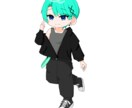 かっこかわいいミニキャラ表情差分4種付き描きます 表情差分が無料で4種！動画作成やグッズに使いやすい！ イメージ1