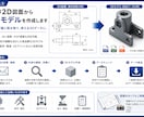 既存の2D図面から3Dモデルを作成します 機械設計の経験を活かし、図面を正確に3D化 イメージ1