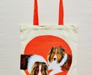 世界に1つ愛犬トートバッグ描かせていただきますます お散歩がもっと誇らしくなる。愛犬の似顔絵トートバッグ。 イメージ4