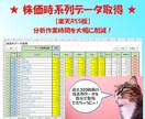 作成済みの株分析ツールを提供します 。楽天RSSを使って、データ収集・分析の効率化に貢献します♪ イメージ1