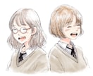 商用〇かわいい女性のシンプルなイラストを描きます 挿絵やアイコンに使用可能な愛嬌のあるかわいい女の子です イメージ8