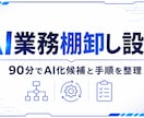 AI業務棚卸し設計します 90分でAI化候補と手順を整理 イメージ1