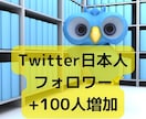 Twitter日本フォロワー+100人～増やします 【有料級特典付き】【日本人風ユーザー】【15日減少保証あり】 イメージ1