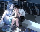 情緒的な雰囲気の一枚絵(背景有)を描きます 背景有りの一枚絵を、モノクロ・カラー両方で描きます。 イメージ1
