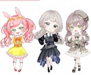 ふんわり可愛いSD・ミニキャライラスト描きます 商用利用料込！SNS・配信・動画・グッズなどにオススメ◎ イメージ4