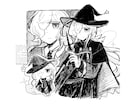 白黒ラクガキスケッチイラスト描きます 気軽に他人の描くOCが見たい人へ！詰め込み絵やラフ立ち絵など イメージ2