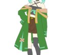 風属性の魔導師（女の子）となっています 風属性をモチーフにした女の子の魔導師のキャラデザです。 イメージ2