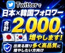 Twitterで日本×韓国フォロワー増やします 最大7,000人！格安×バランス重視！振り分け可能！ イメージ9