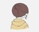 モニター価格2名様/後ろ姿のイラストを描きます 【商用OK】SNSアイコンなどにおすすめの正方形サイズ イメージ3