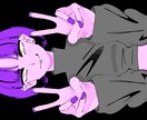 歌ってみたのイラストやアイコン、ポスター描きます 異色肌の女の子が得意です背景もこだわります！ イメージ7