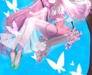 輝くような美しい一枚絵を描きます キラキラとした絵柄の一枚絵を描きます。 イメージ7