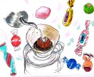 ポップでたのしい！食にまつわるイラストを描きます メニュー表やレシピ、食にまつわるイラストを手書きで描きます。 イメージ1
