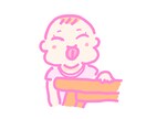 ベビーのイタズラをポップなイラストで描きます ボロボロな絵本とおもちゃは成長の証 イメージ3