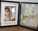 本物の押花使用！手形足形をフラワーアートで作ります 形どりは不要！写真されあればok✦ฺ イメージ1
