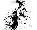 人物の【墨絵イラスト】を作画します 墨が放つ鮮やかなコントラスト。墨絵イラスト制作します。 イメージ7
