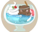 食べたくなる程可愛い動物&スイーツアイコン描きます 洋菓子でも和菓子でも、ゆるくてふわふわの雰囲気に！ イメージ3