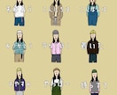 シュールなオリジナルLINEスタンプを制作します ポージングなどは変わりませんが、その代わりに洋服が変わります イメージ2