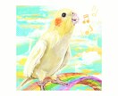 お好みのテイストでペットの似顔絵を描きます 水彩画風またはザカザカとした油彩画風のどちらかで絵を描きます イメージ3