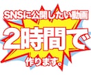SNSで使いたい動画をすぐに作ります 映像の達人が一気に仕立てます…画像なくても大丈夫！ イメージ1
