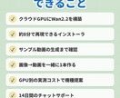 Wan2.2動画生成！構築・使い方まで伴走します 「自分で回せる」ところまで、隣で伴走します♪ イメージ3