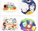 かわいい動物のアイコンイラスト描きます 食べものや飲みものモチーフなど、お好きなご要望を！ イメージ9