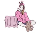 写真からins風似顔絵とシールを描きます SNS、シールにもぴったりおしゃれで可愛いイラスト イメージ3