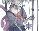 主に立ち絵や１枚絵等を比較的安価な値段で制作します 厚塗りでどこか影のある目を引くイラストが得意です。 イメージ6