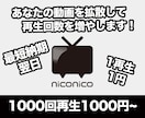ニコニコ動画 宣伝して再生回数マイリスを増やします 最短納期即日！動画1再生1円の激安価格！ イメージ1